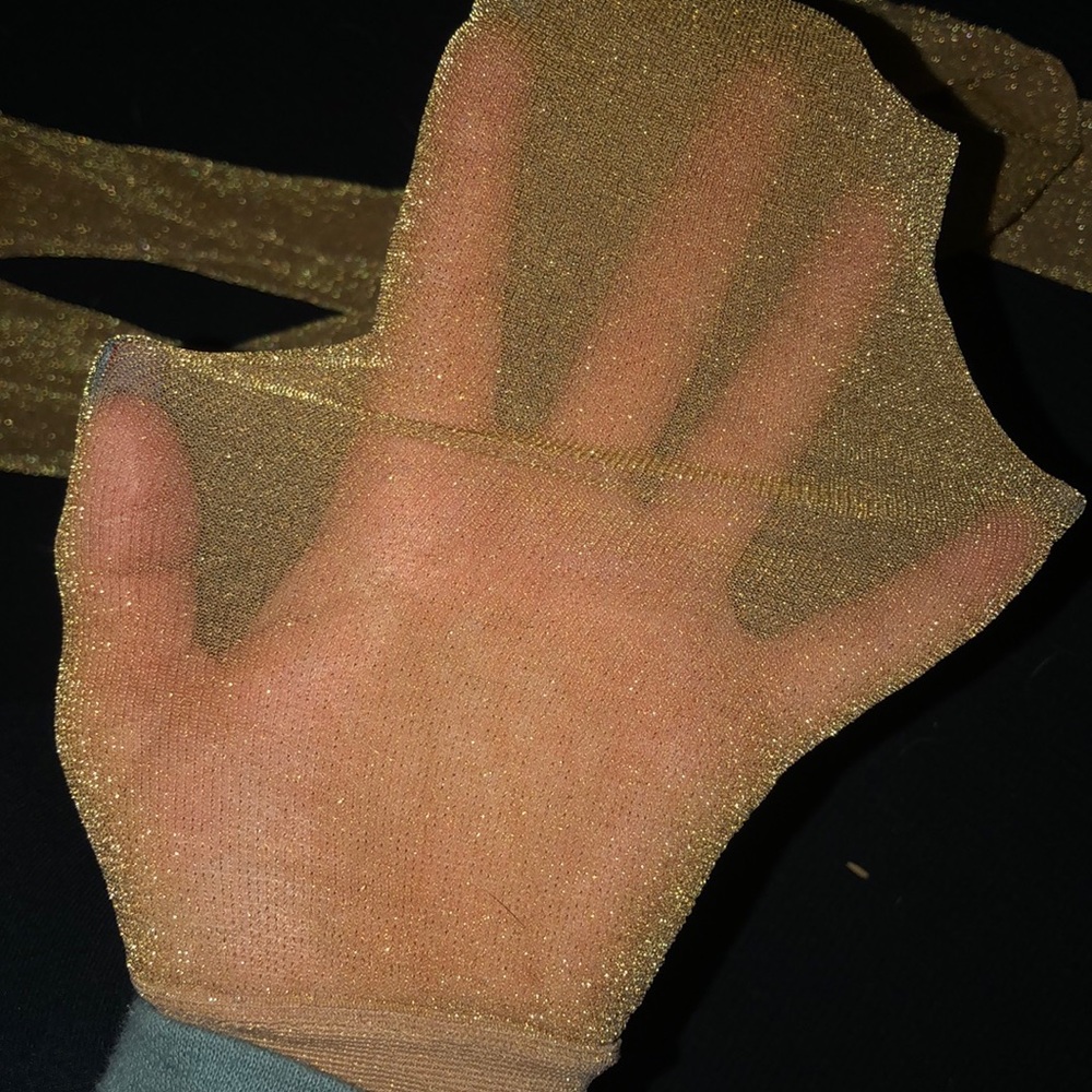 DONATED!!!!! Footless sparkly gold nylons - Picture 5 of 7